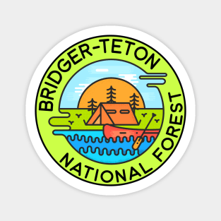 Bridger Teton National Forest Wyoming Camping Canoe Sticker